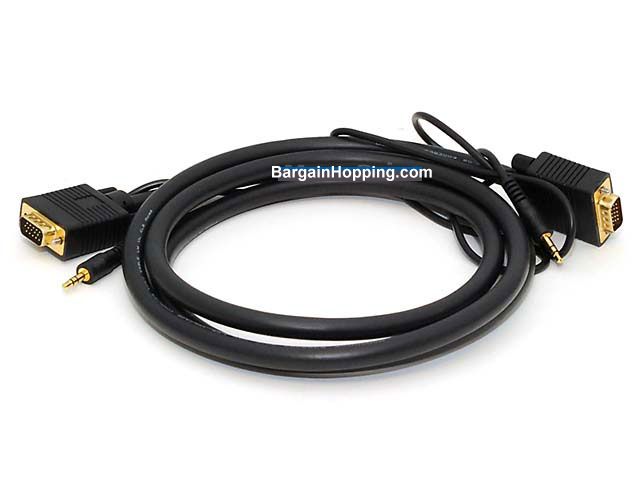 - 6ft Super VGA 15Pin M/M Cable w/ Stereo Audio - Click Image to Close